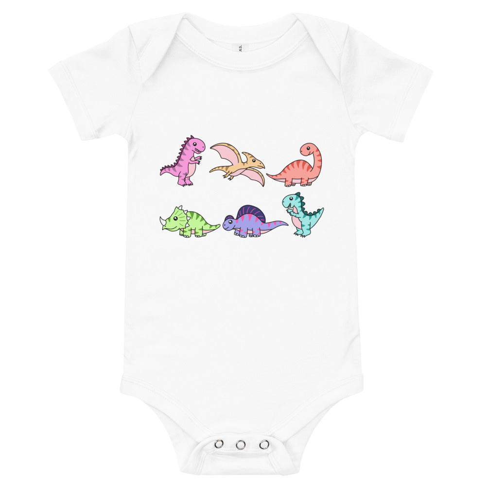 Cute Dino Friends - Baby Dinosaur Bodysuit