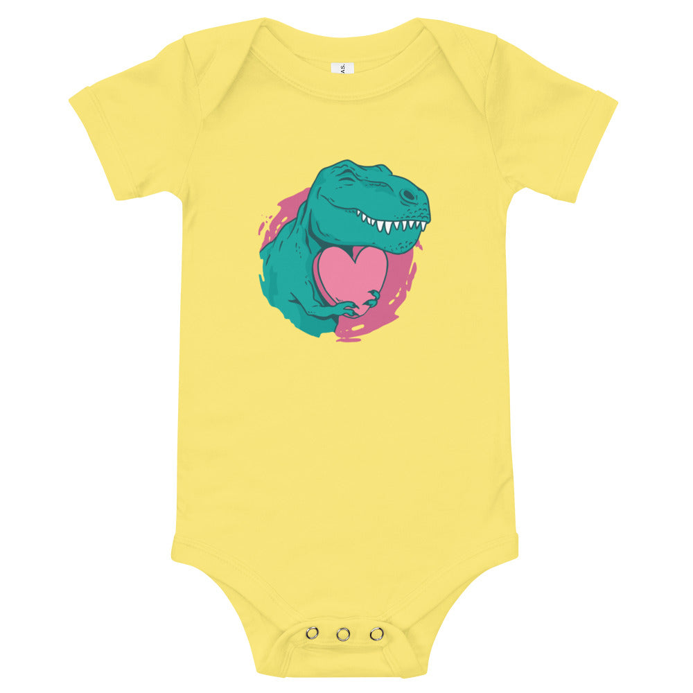 T-Rex Love - Baby Girl Dinosaur Bodysuit