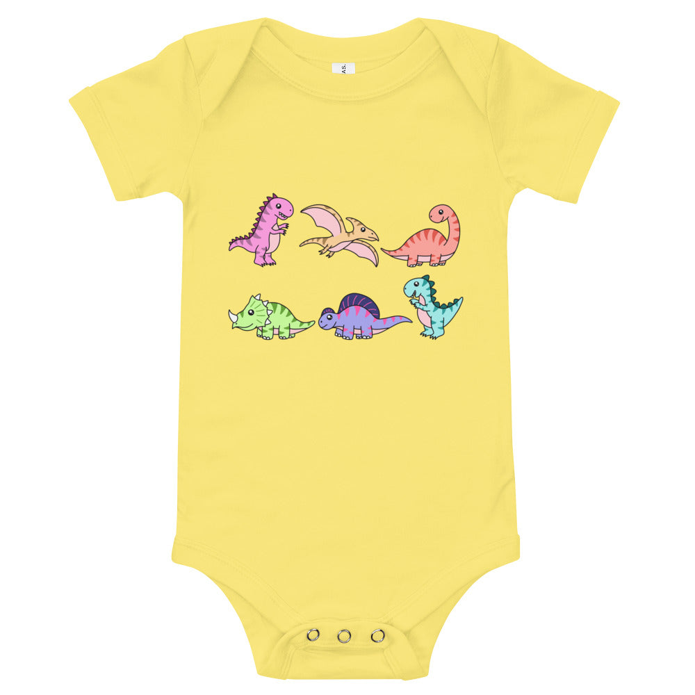 Cute Dino Friends - Baby Dinosaur Bodysuit