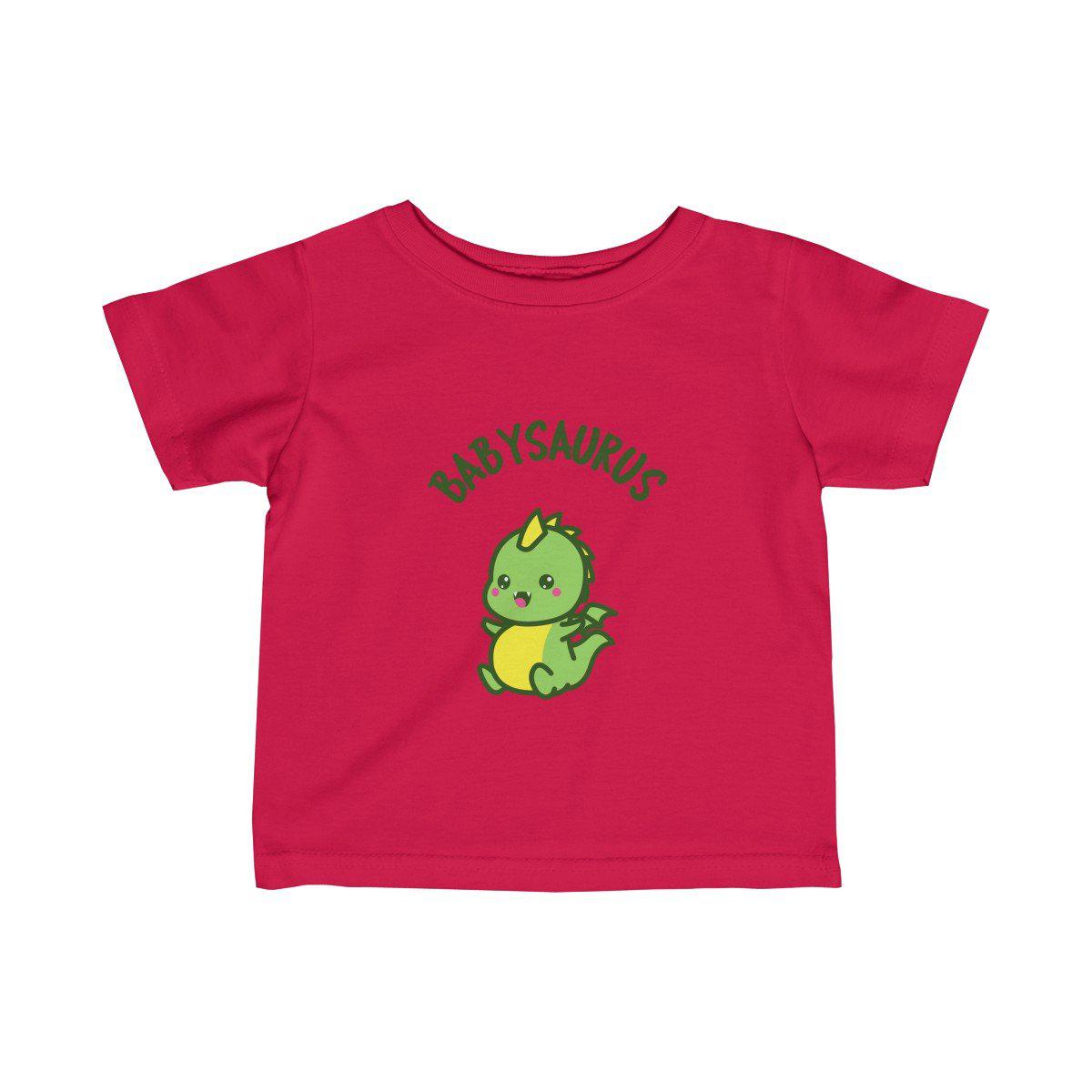 Baby Dinosaur T-Shirt - Babysaurus - Jurassic Apparel Red / 12M