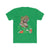 Kelly green dinosaur t-shirt featuring a cool t-rex chilling with his arms crossed.