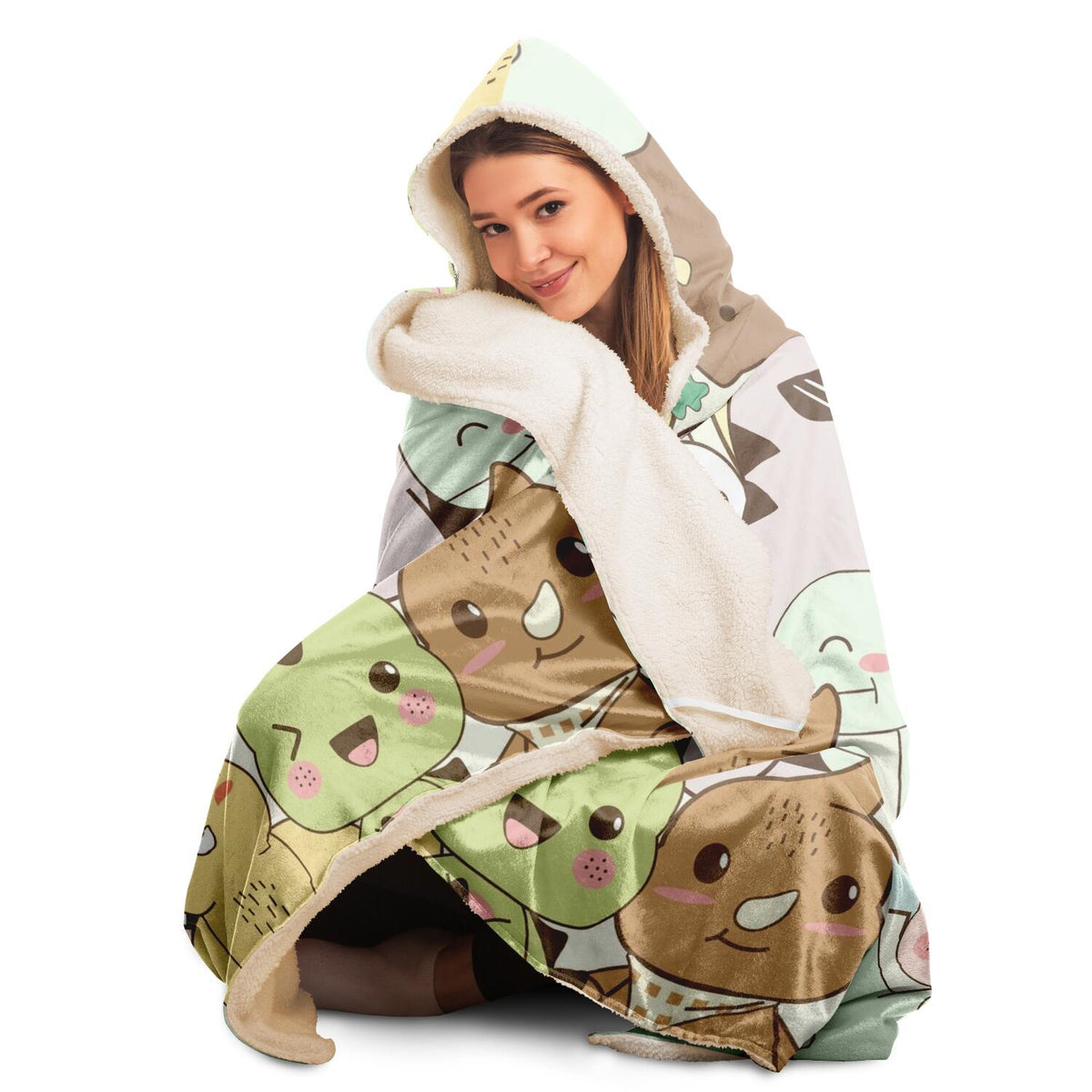 Hooded Dinosaur Blanket For Kids