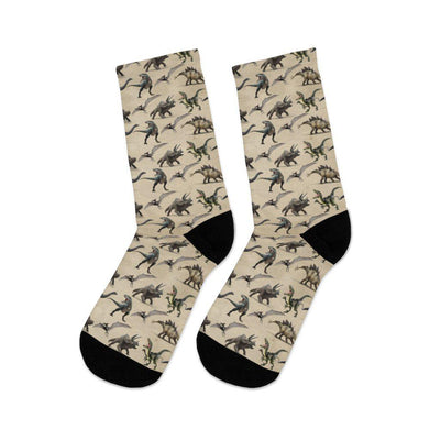 Left Side Of Dinosaur Dress Socks