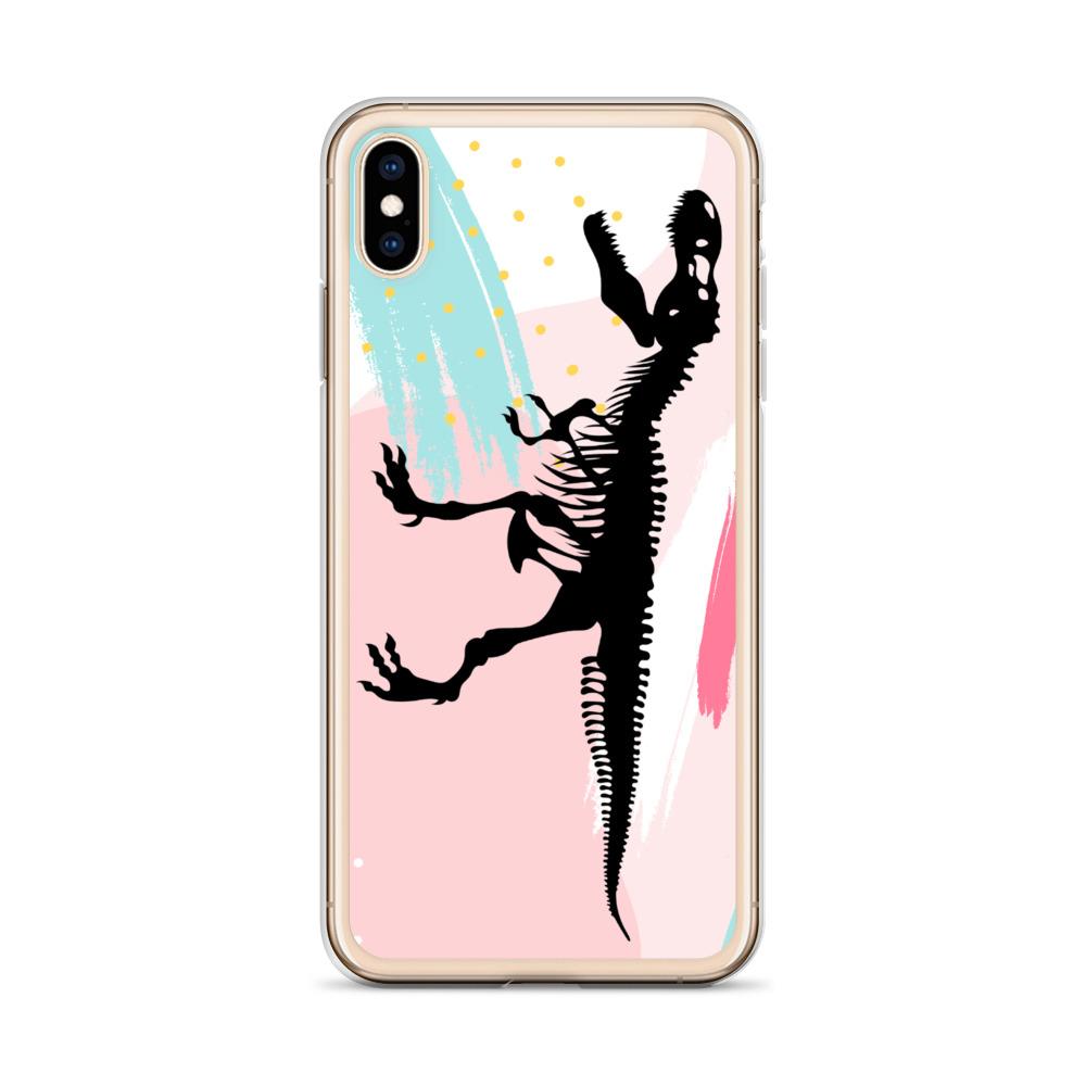 Dinosaur iPhone Case - Pink Retro T-Rex