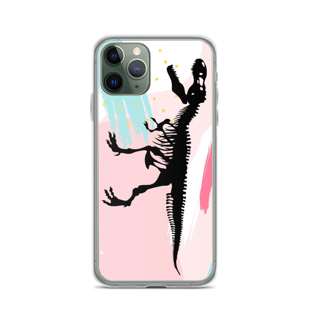 Dinosaur iPhone Case - Pink Retro T-Rex