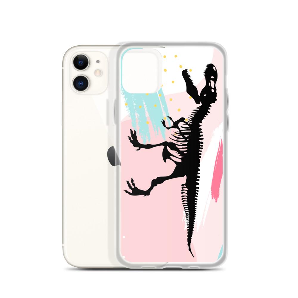 Dinosaur iPhone Case - Pink Retro T-Rex