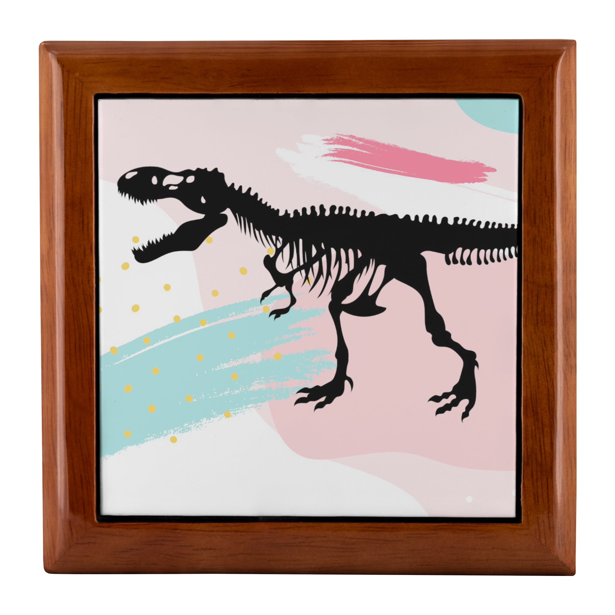 Wooden Dinosaur Jewelry Box