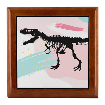 Wooden Dinosaur Jewelry Box