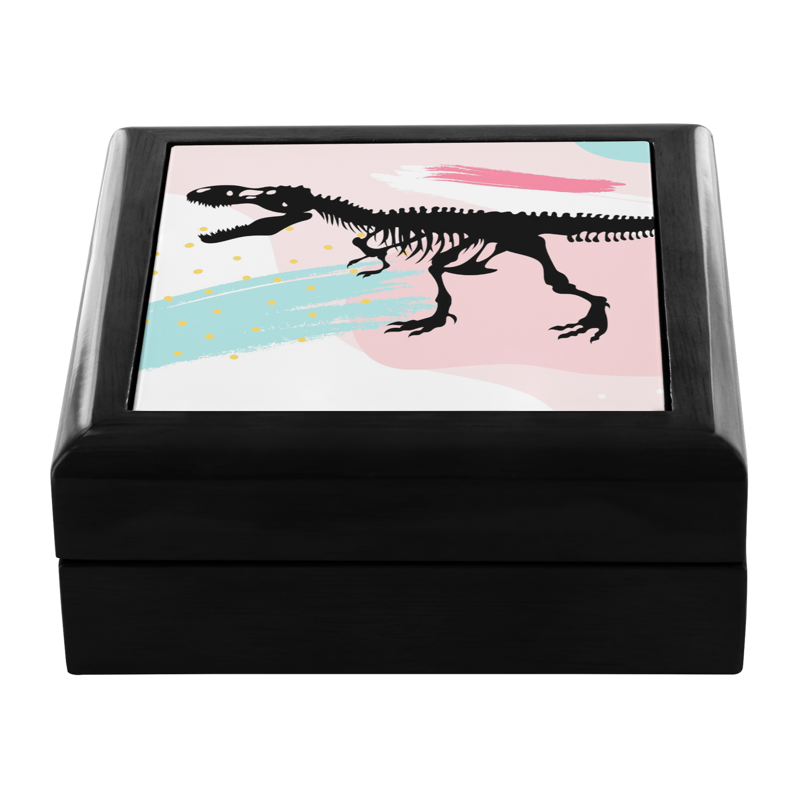 Side Of Black Dinosaur Jewelry Box