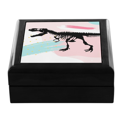 Side Of Black Dinosaur Jewelry Box