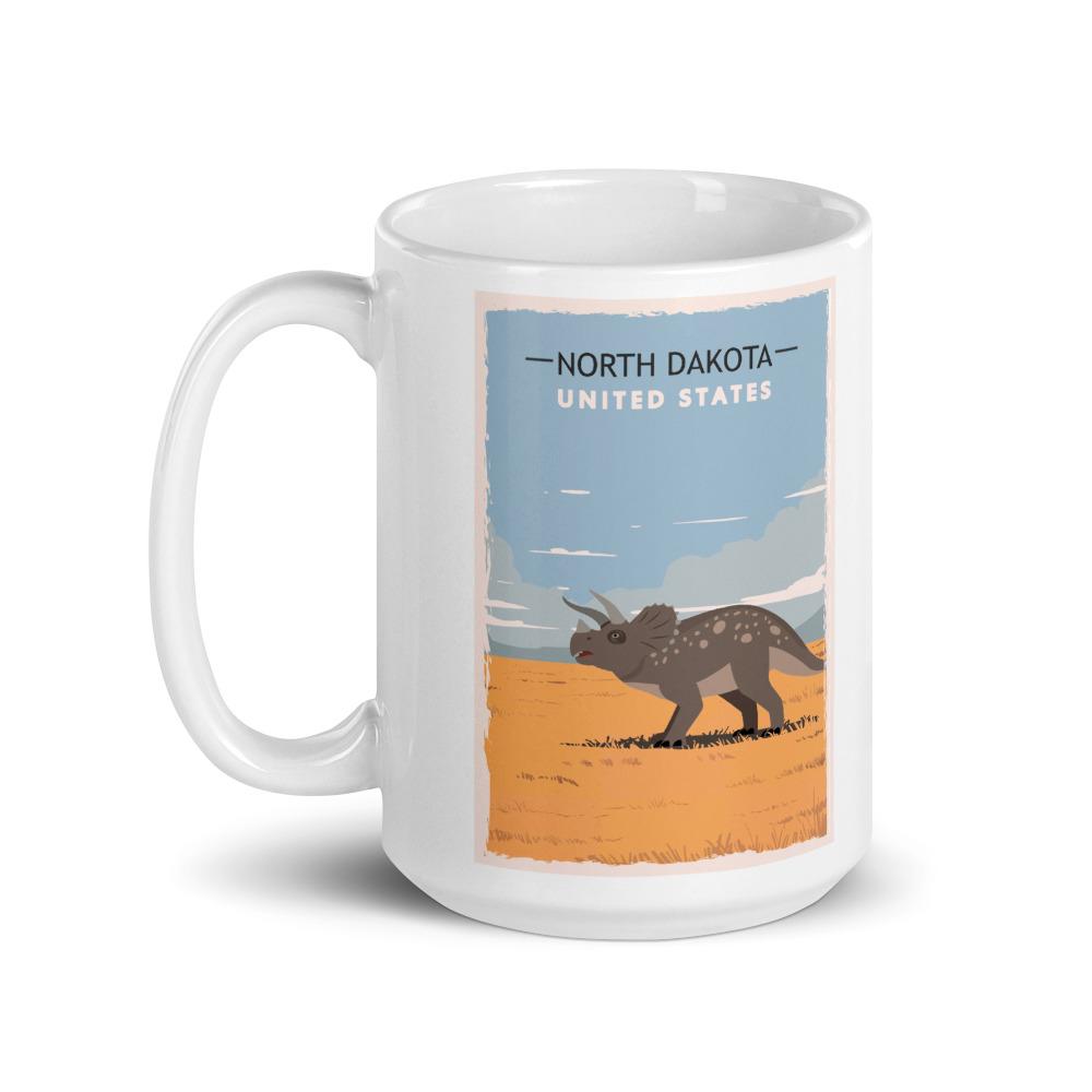 North Dakota Dinosaur Coffee Mug