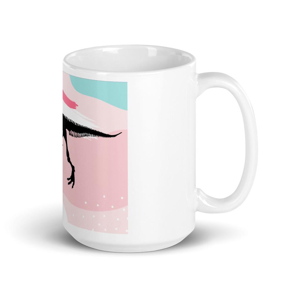 Dinosaur Mug - Pink Retro T-Rex