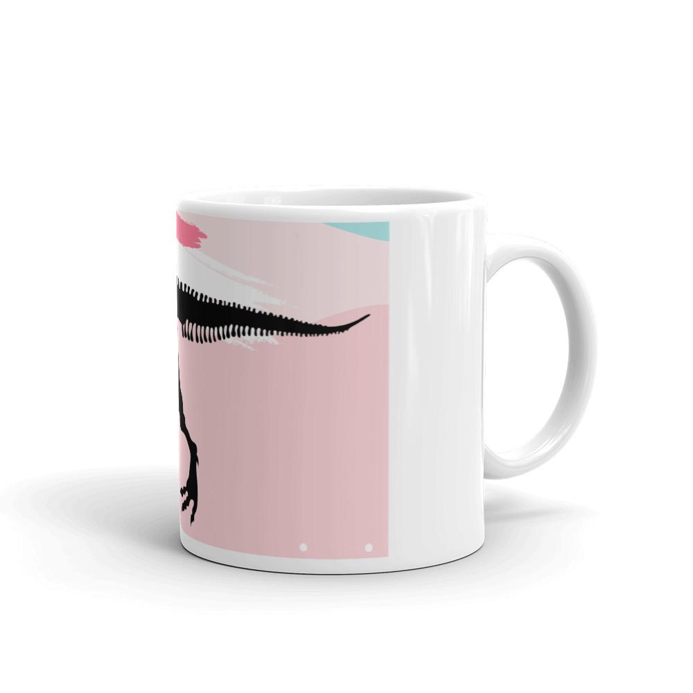 Dinosaur Mug - Pink Retro T-Rex