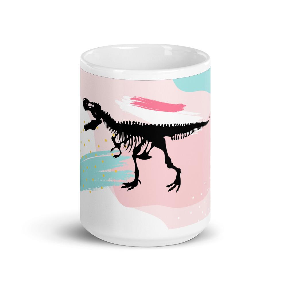 Dinosaur Mug - Pink Retro T-Rex