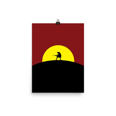 Dinosaur Poster - T-Rex Sunset
