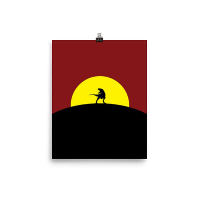 Dinosaur Poster - T-Rex Sunset
