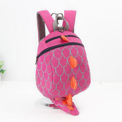 Pink dinosaur backpack