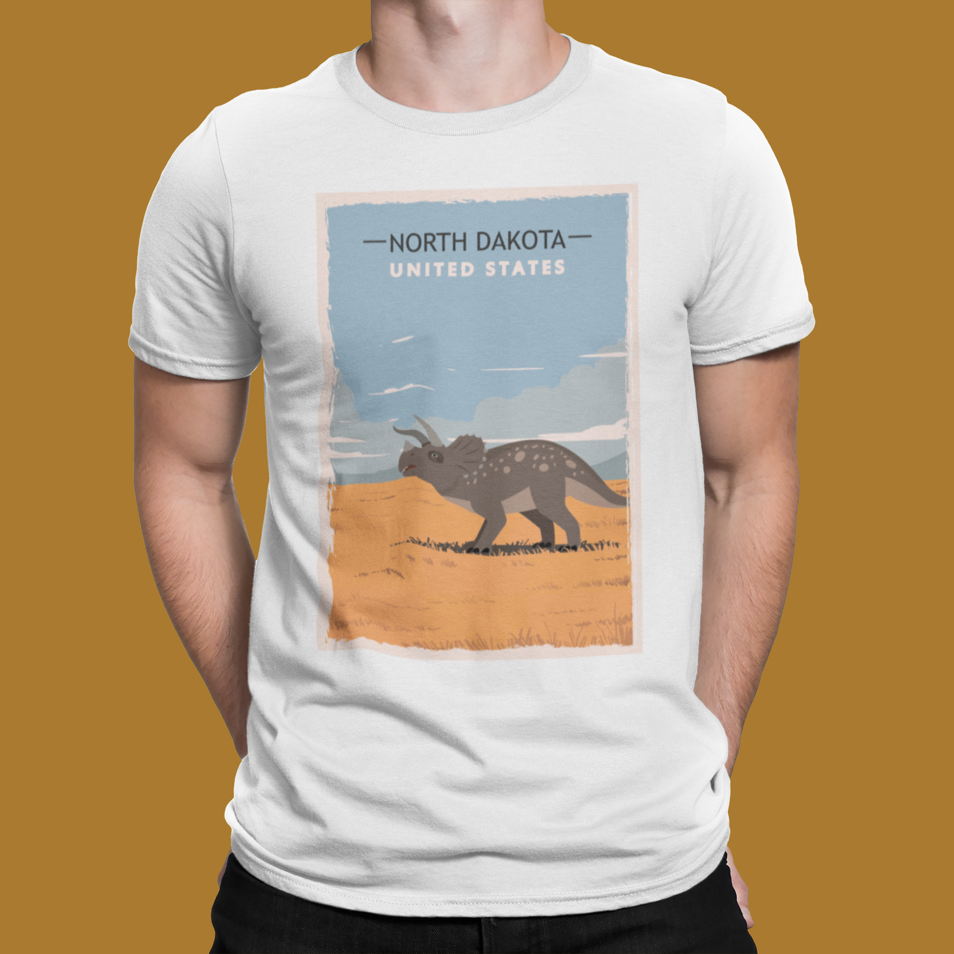 North Dakota Dinosaur Shirt