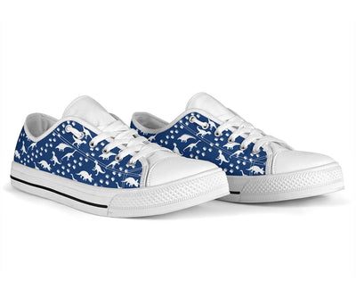 Blue Dino Stomp - Dinosaur Low Top Shoes