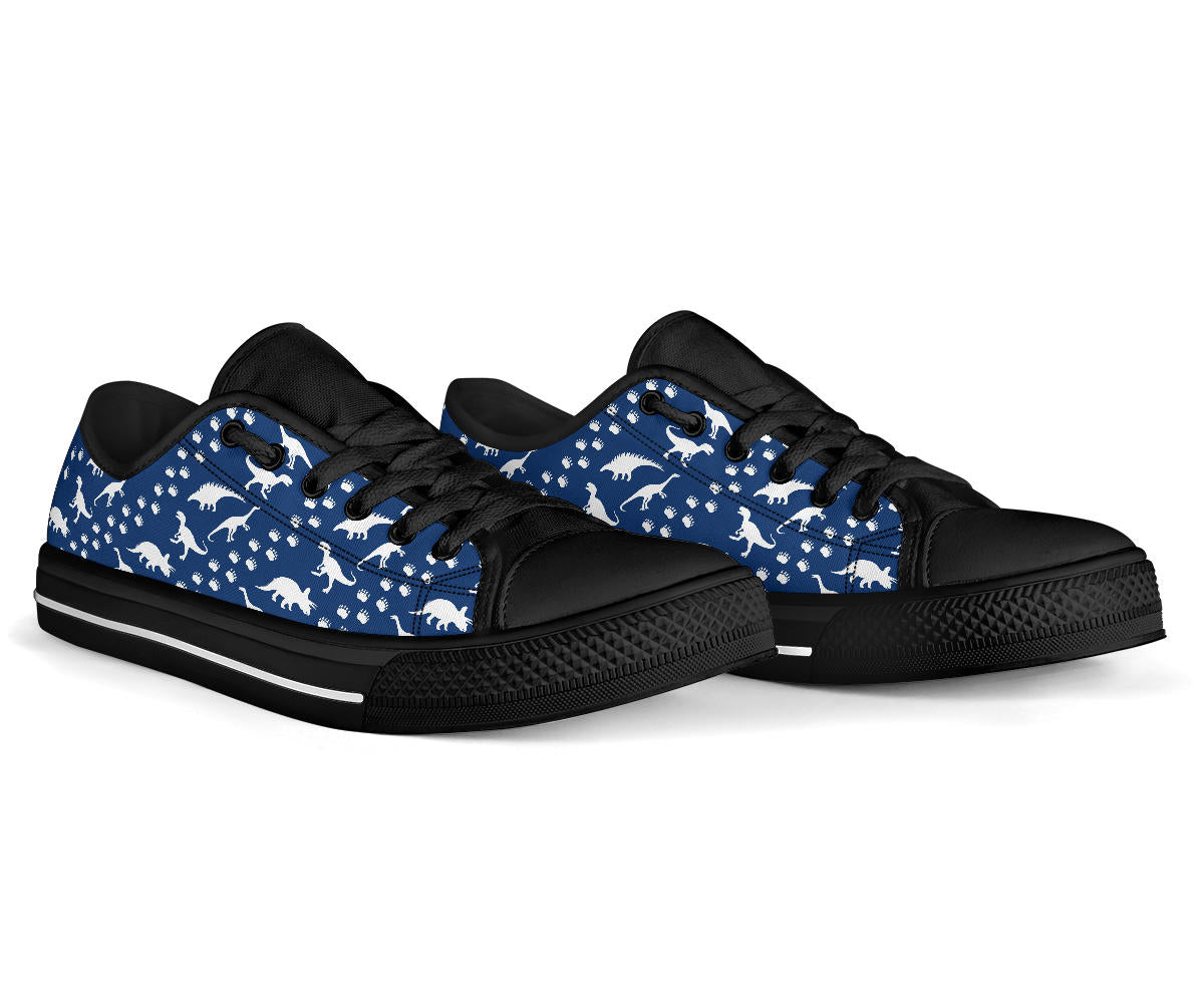 Blue Dino Stomp - Dinosaur Low Top Shoes