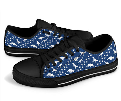Blue Dino Stomp - Dinosaur Low Top Shoes