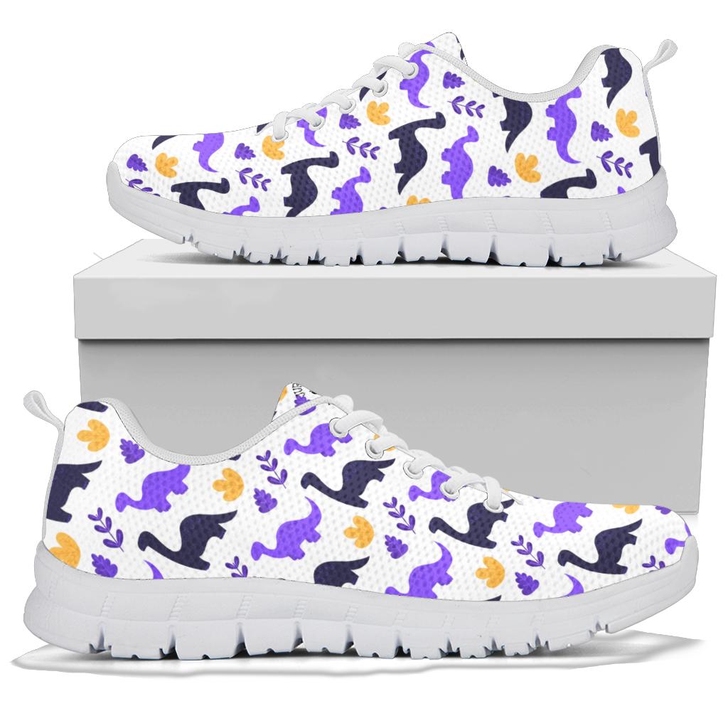 Purple Brontosaurus - Girls Dinosaur Sneaker