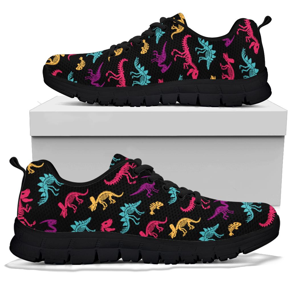 Black Trim Kids Dinosaur Shoes