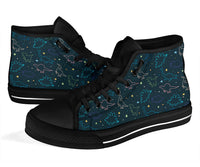 Blue Watercolor - Dinosaur High Tops