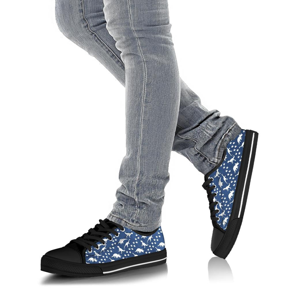 Blue Dino Stomp - Dinosaur Low Top Shoes