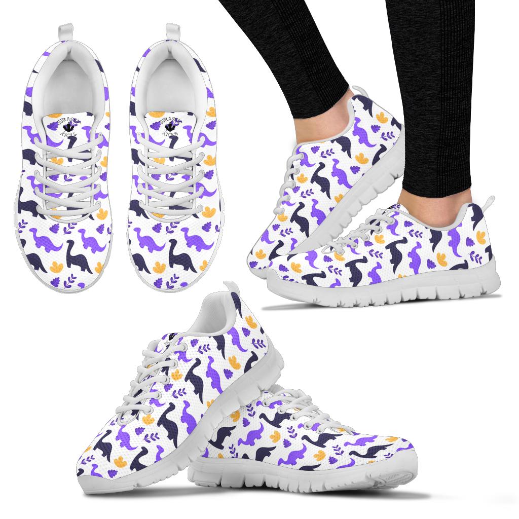 Purple Brontosaurus - Girls Dinosaur Sneaker