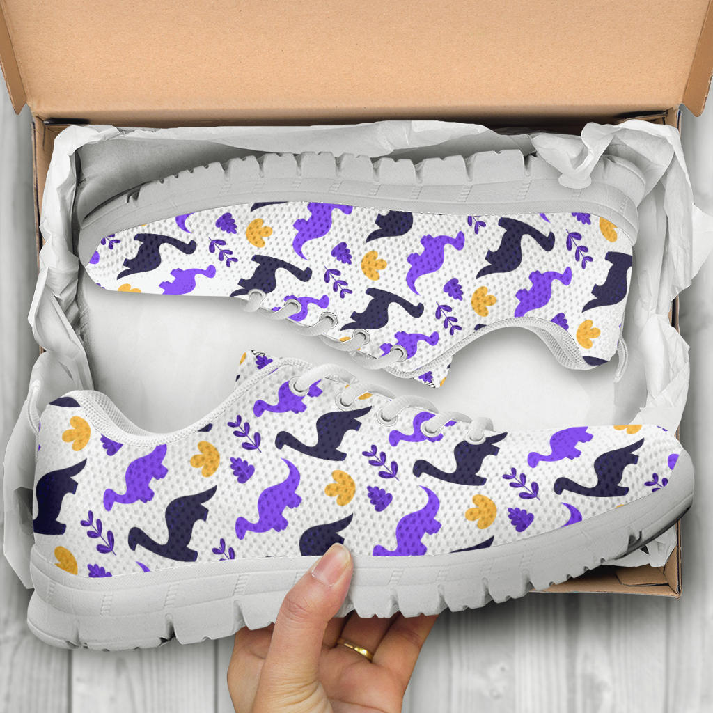 Purple Brontosaurus - Girls Dinosaur Sneaker