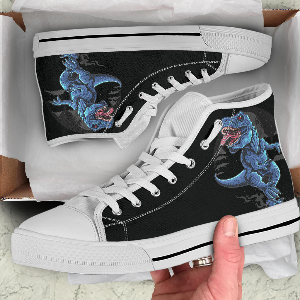 T Rex Snow Adult Dinosaur High Top Shoes Jurassic Apparel