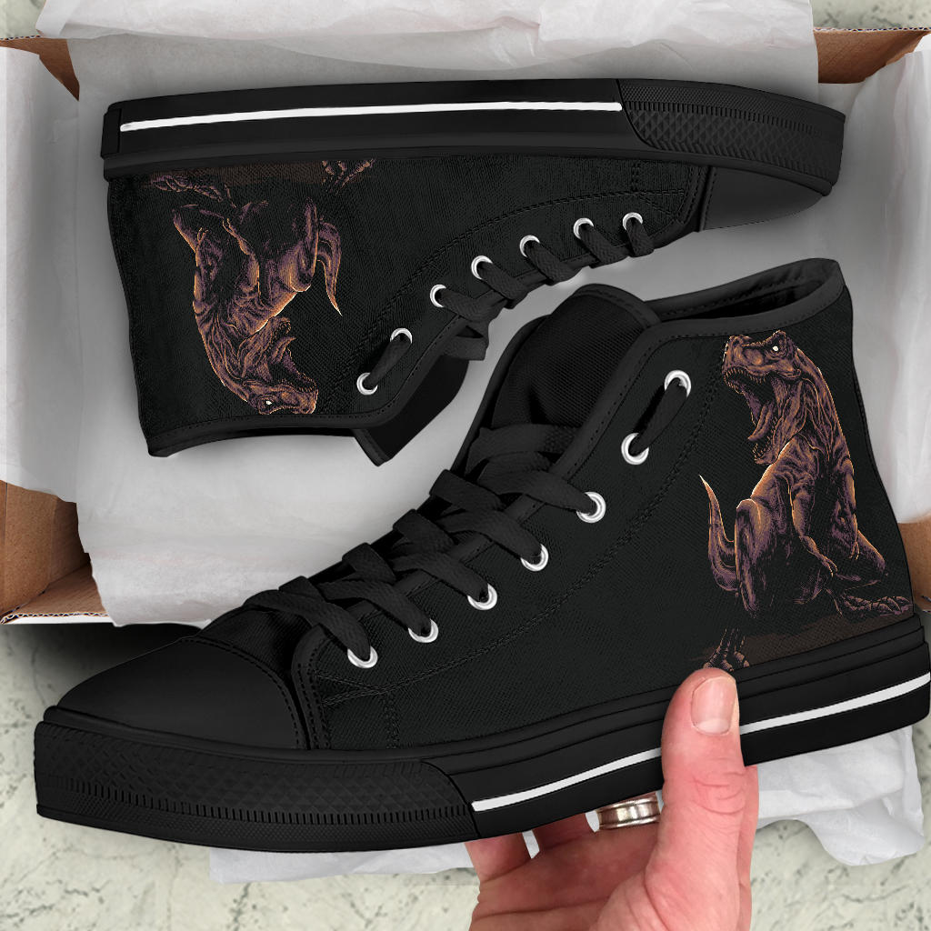 Angry Rex - Adult Dinosaur High Top Shoe