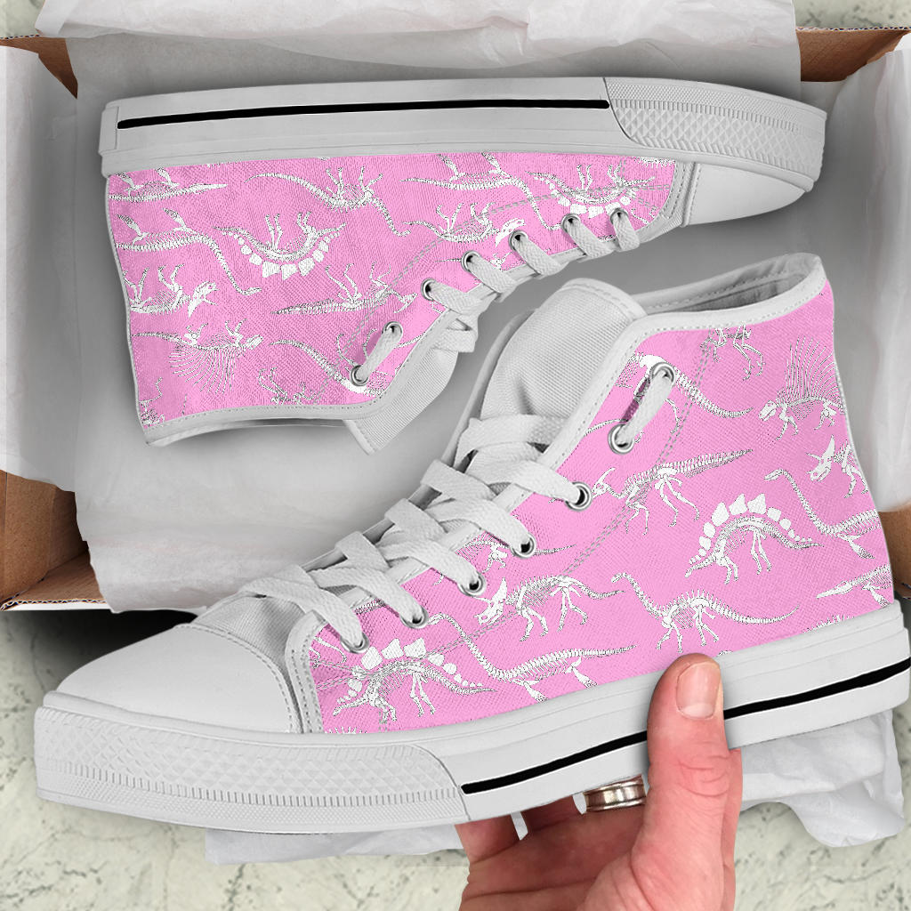 Pink on sale dinosaur converse