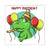 T-Rex is celebrating his and your birthday on this awesome Happy Birthday T-Rex Sticker.