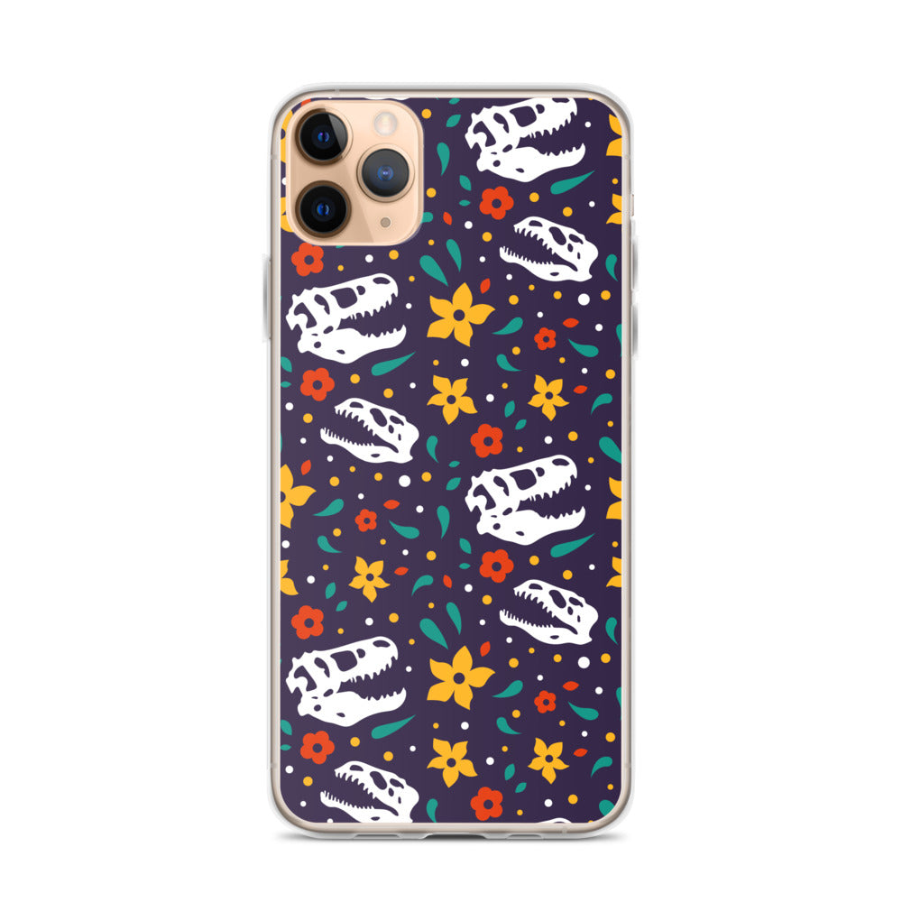 Flower Dinosaurs - Dinosaur iPhone Case