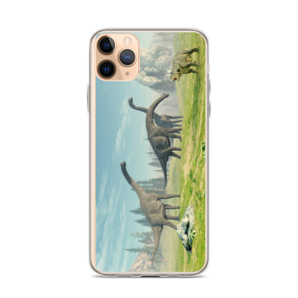 Brontosaurus Exploration - Dinosaur iPhone Case