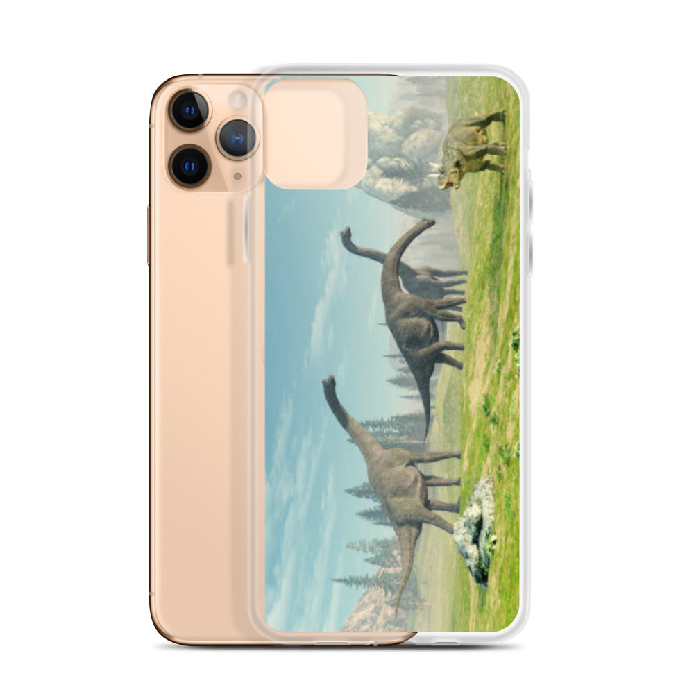 Brontosaurus Exploration - Dinosaur iPhone Case