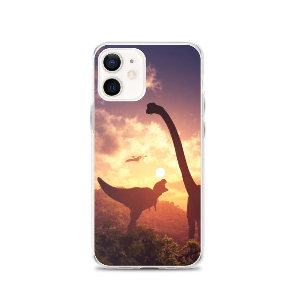 Jurassic Sunset - Dinosaur iPhone Case