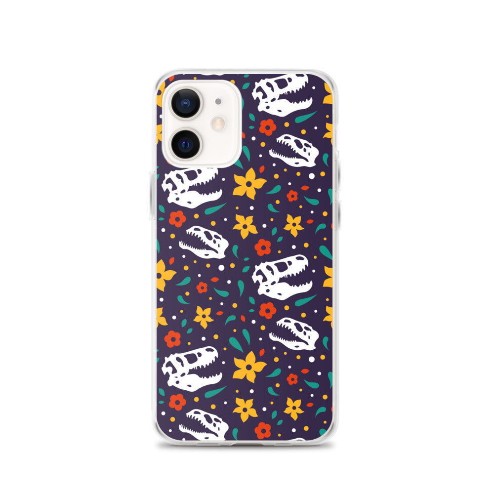 Flower Dinosaurs - Dinosaur iPhone Case