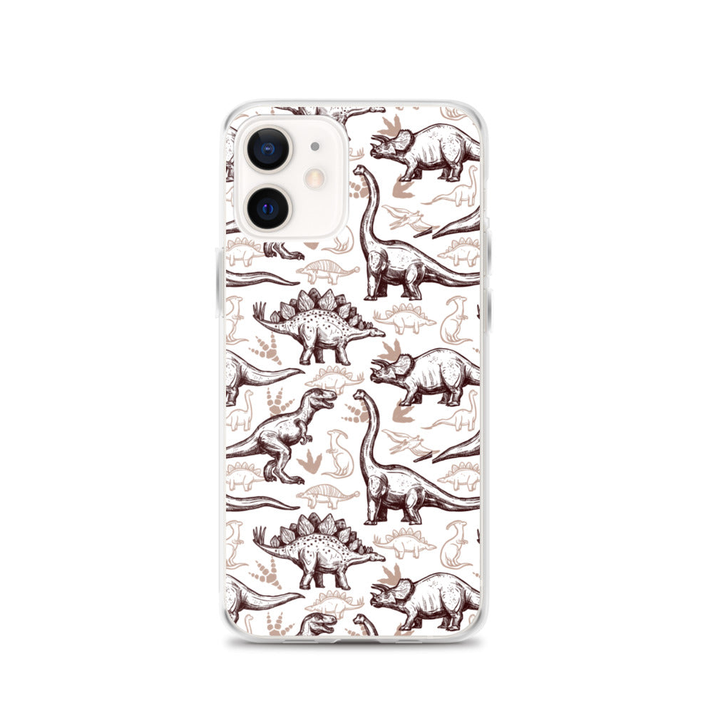 Jurassic Sketch - Dinosaur iPhone Case