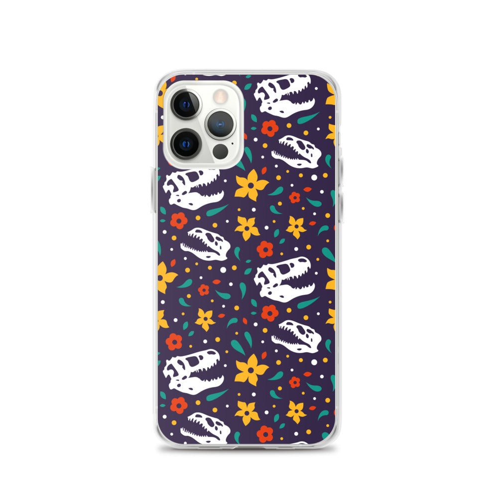 Flower Dinosaurs - Dinosaur iPhone Case