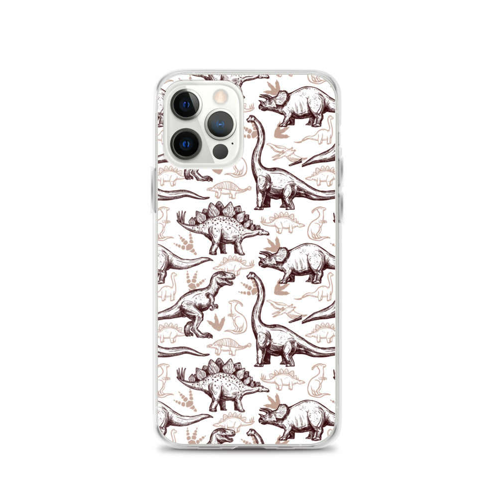 Jurassic Sketch - Dinosaur iPhone Case