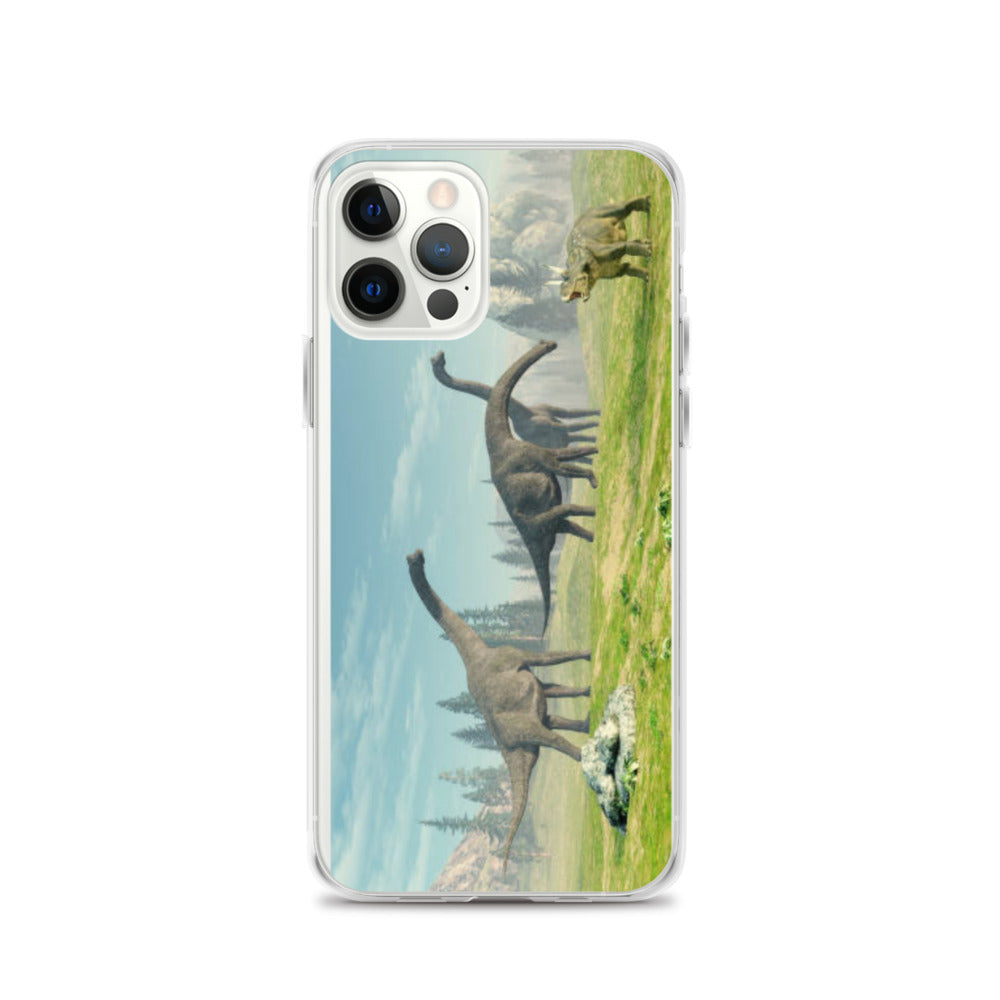 Brontosaurus Exploration - Dinosaur iPhone Case