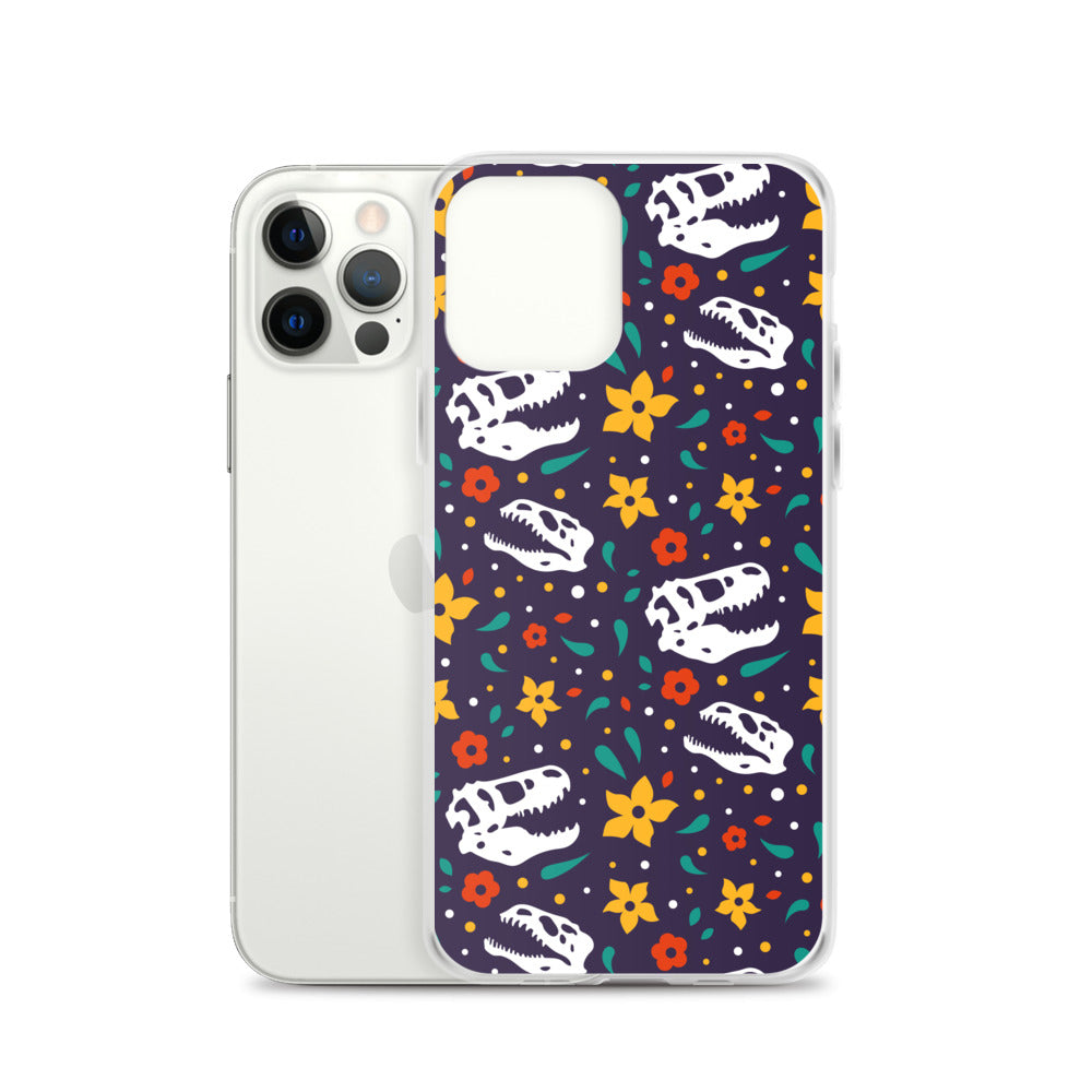 Flower Dinosaurs - Dinosaur iPhone Case