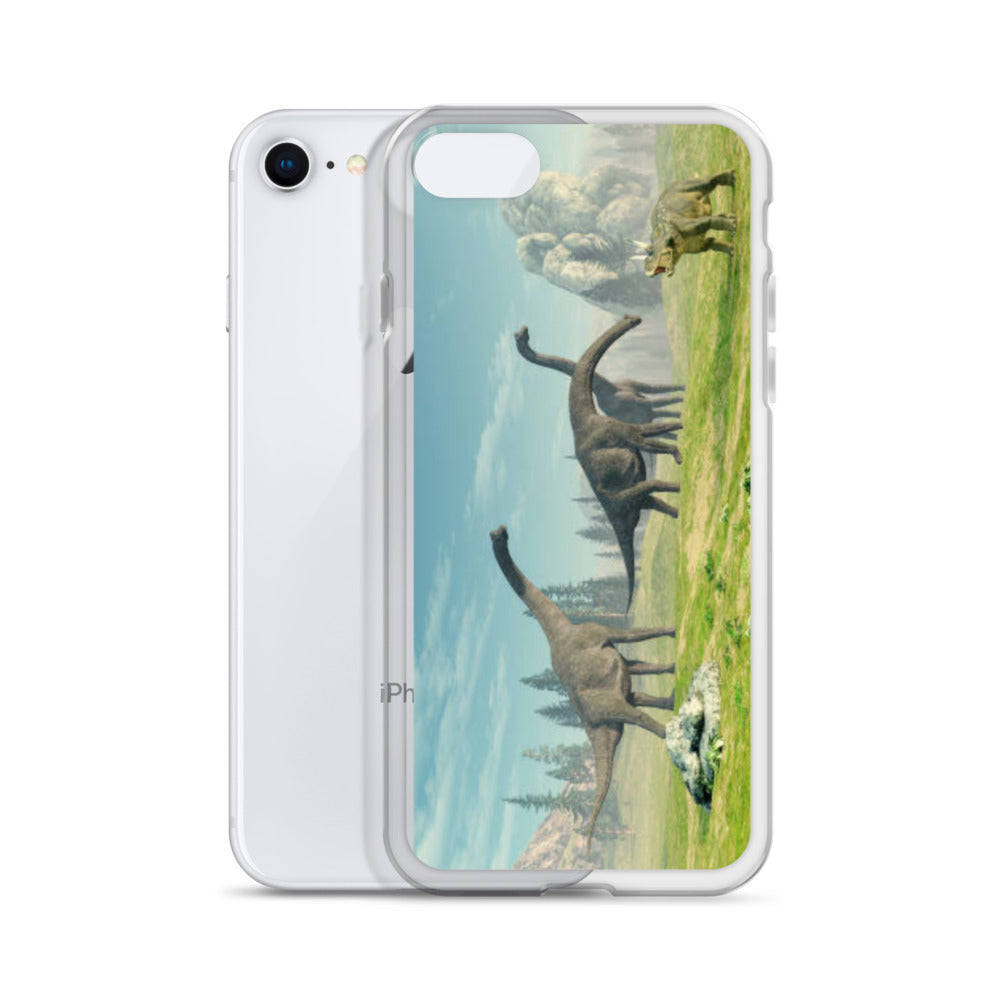 Brontosaurus Exploration - Dinosaur iPhone Case