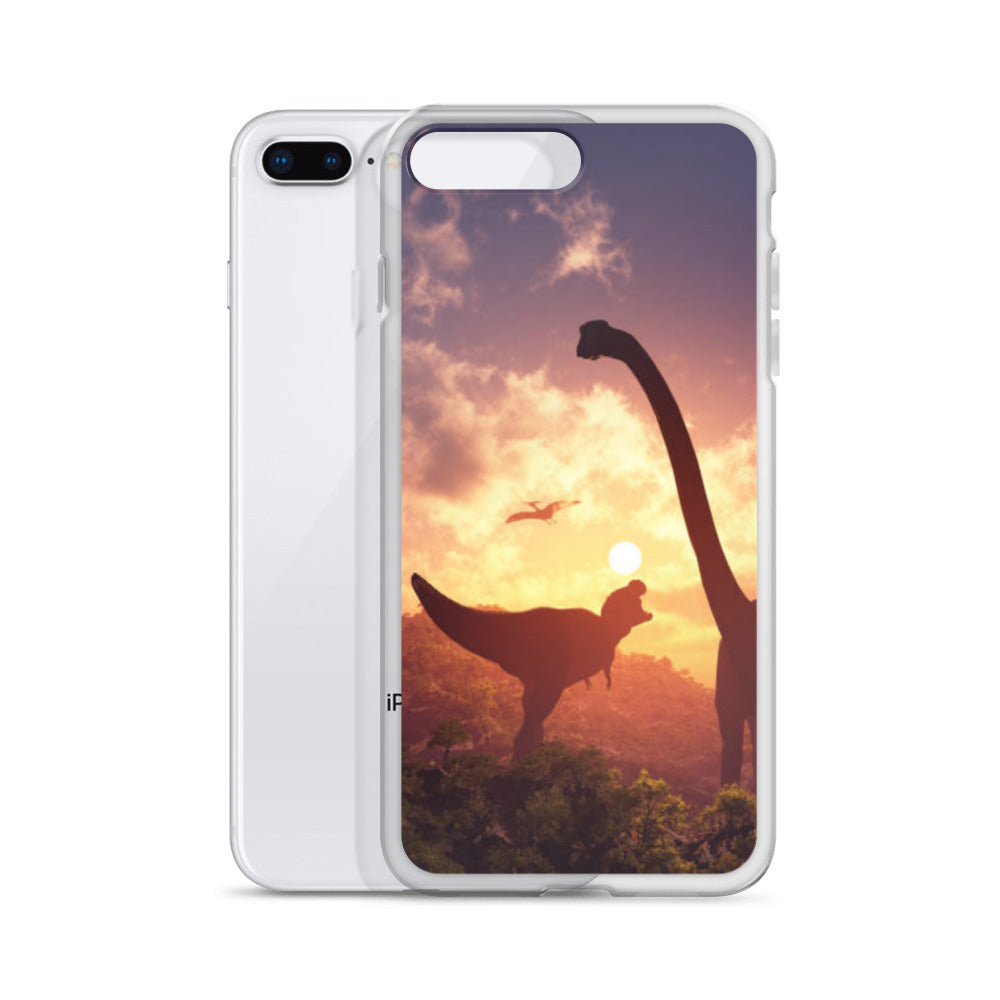 Jurassic Sunset - Dinosaur iPhone Case