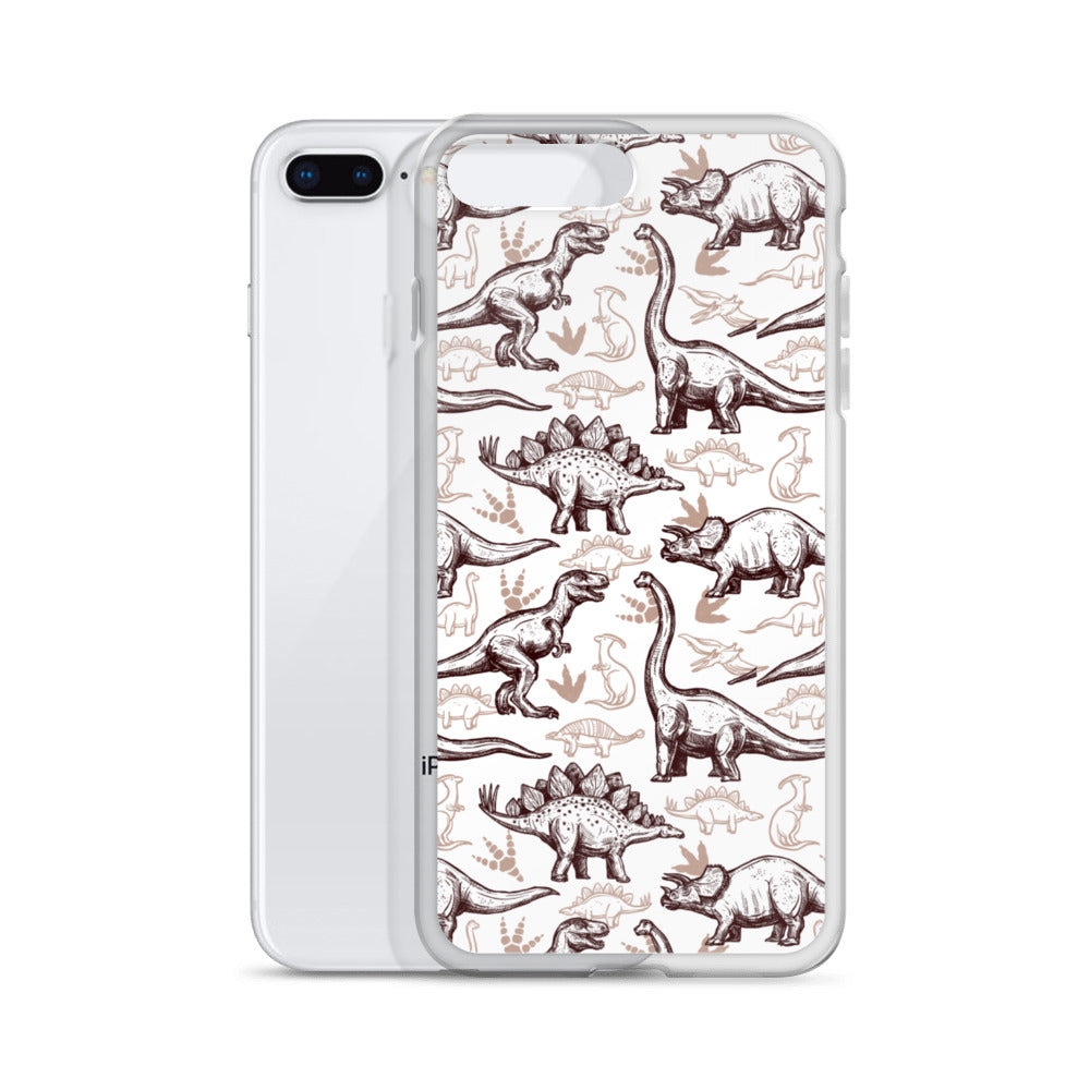 Jurassic Sketch - Dinosaur iPhone Case