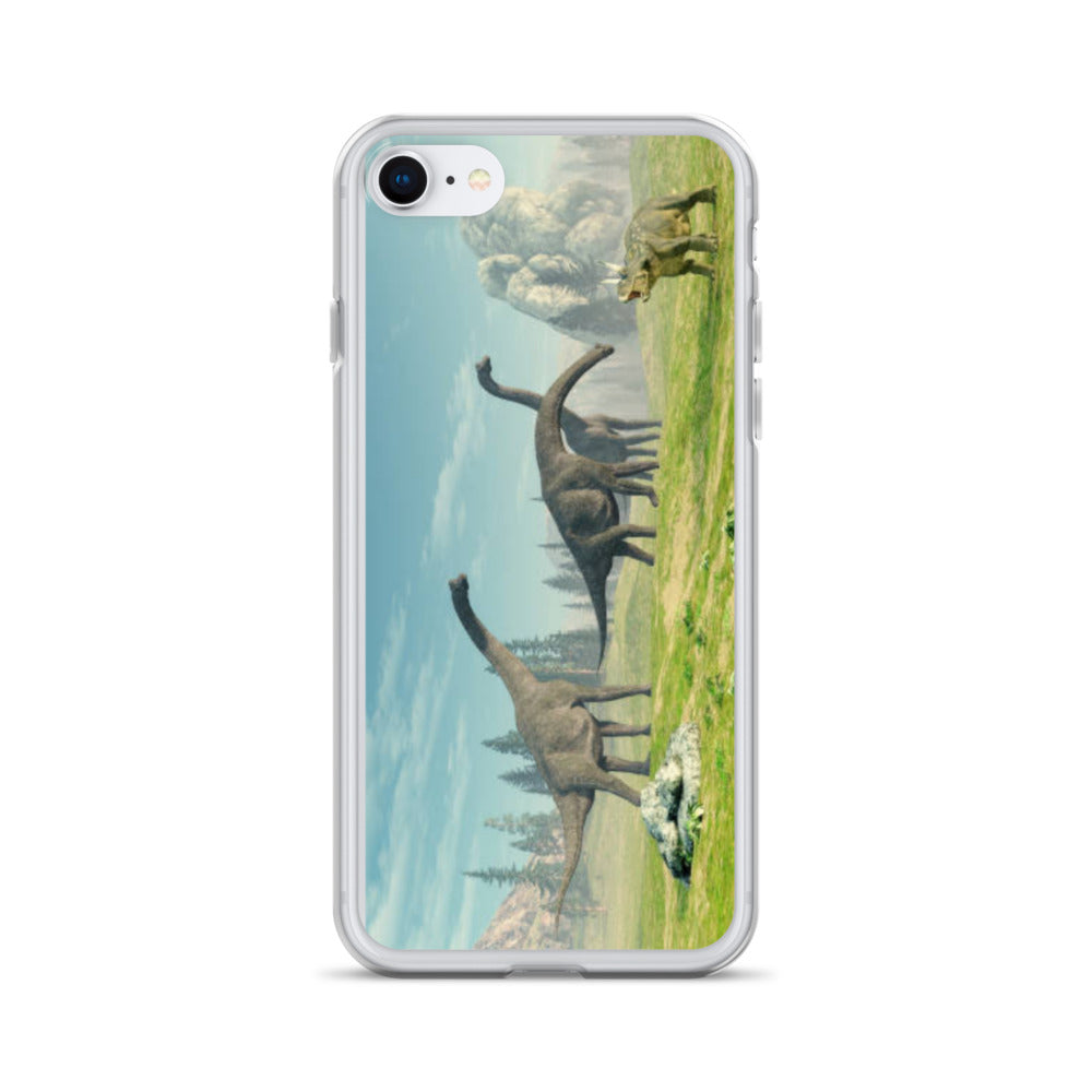 Brontosaurus Exploration Dinosaur iPhone Case