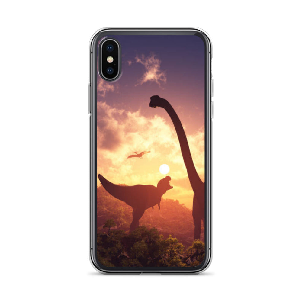 Jurassic Sunset - Dinosaur iPhone Case